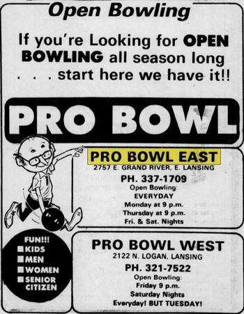 Pro-Bowl (Joe Josephs Pro-Bowl) - Sept 10 1977 Ad